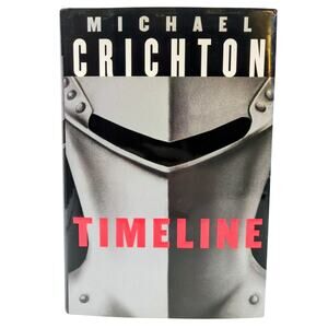 Timeline Michael Crichton 1999 First Edition Time Travel Sci-Fi Thriller Knopf